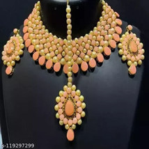 Kundan Bridal Jewelry Set Choker Necklace Earrings Dulhan Party Wedding Wear50 - £11.23 GBP