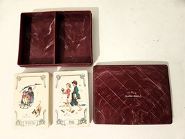 Lot of 2 Vintage Decks Trump Norman Rockwell Winter and Fall Playing Cards - NOS - £8.17 GBP