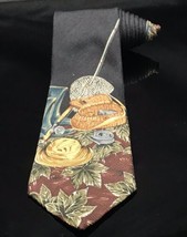 Vintage Hathaway Fly Fishing 100% Silk Men&#39;s Necktie - $8.82