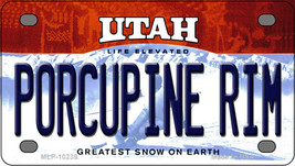 Porcupine Rim Utah Novelty Mini Metal License Plate Tag - £11.71 GBP