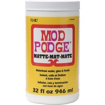 Mod Podge CS11303 Waterbase Sealer, Glue and Finish, 32 oz, Matte - $28.99