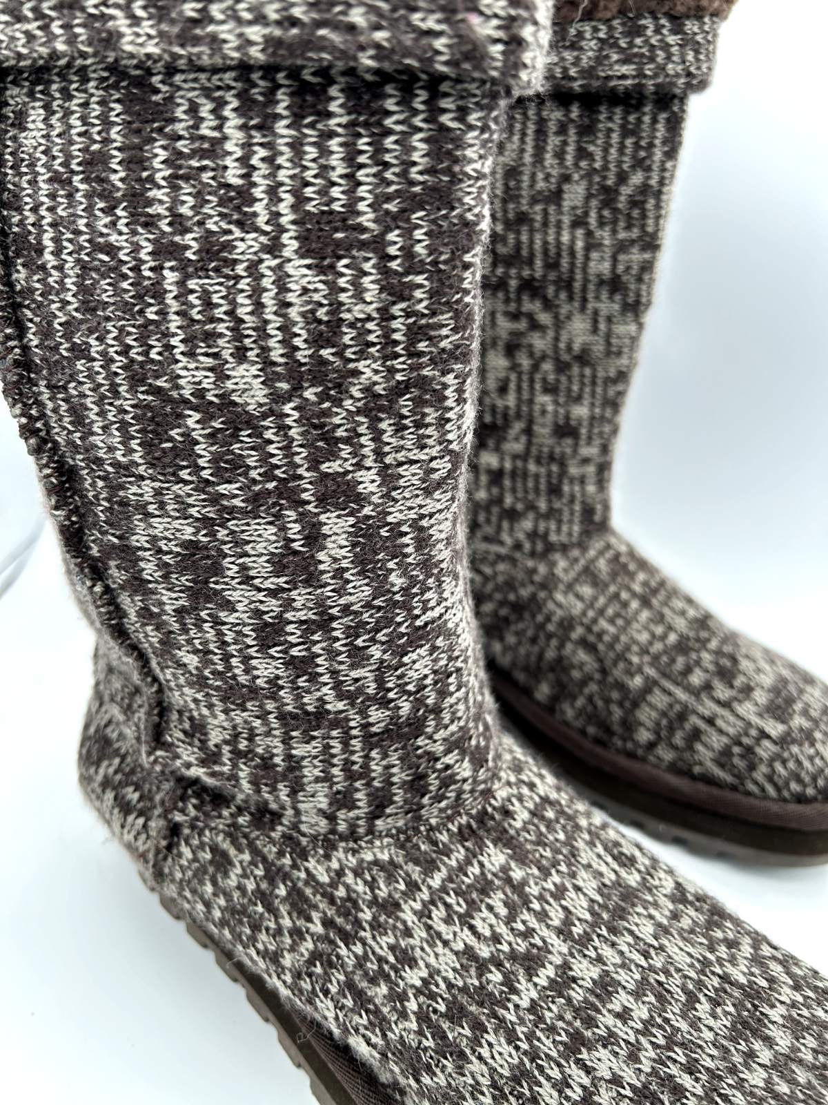 skechers australia sweater knit fleece lined chocolate women's size 9 boots Item image 2