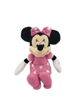 Disney Minnie Mouse Pink White Polka Dot Dress Stuffed Animal Plush Doll - £6.61 GBP
