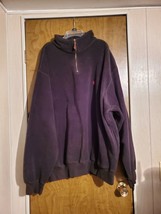 Men&#39;s 2XL XXL Ralph Lauren Polo Fleece Black Quarter Zip Pullover Sweate... - $23.36
