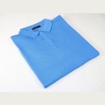 Men PRINCELY Soft Merinos Wool Sweater Knits Lightweight Polo 1011-40 Sky Blue image 6