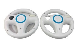 2 OEM Nintendo Wii Steering Wheels for Mario Kart Racing Game Controller... - $10.39