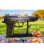 Classic Movie Prop Black Chrome Pietro M9 9mm Beretta Gun Jet Torch Ligh... - $77.35 CAD