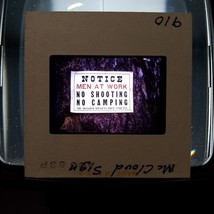 1963 Logging Site &quot;Notice Men At Work&quot; Kodachrome Found Slide Photo Orig... - £7.83 GBP