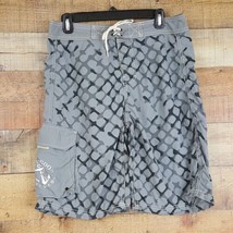 Life Is Good Board Shorts Mens Size 32 Gray Geometrical TX16 - $14.35