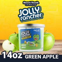 Candle - Green Apple Scented Candle 14 Oz -JOLLY Rancher Green Apple 14 Oz - £14.34 GBP