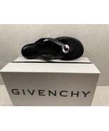 GIVENCHY Logo Plaque Thong Strap Sandals Black 39 New - €296,54 EUR