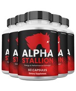 5 Pack Alpha Stallion Capsules for Men Max Strength Energy and Vitality Support - $117.90