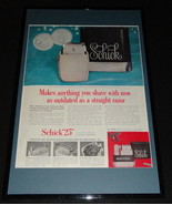 1955 Schick 25 Razors Framed 11x17 ORIGINAL Advertising Display B - $59.39