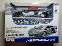 Maisto Assembly Line Lamborghini Aventador Coupe 1/24 Die-Cast Metal Dar... - $43.52