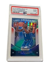 Zion Williamson Rookie Card RC PSA 9 MINT 2019 Panini Prizm /199 Purple Green sp - $148.50