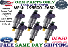 6 Pieces (6x) Denso Genuine 1995 Ford Taurus 3.2L V6 Fuel Injectors #195... - £105.50 GBP