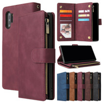 Leather Magnetic Flip Cover Case For Samsung Galaxy Note 10/S10+/S9/S8 - £42.24 GBP