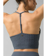 NWT Womens PrAna Yoga Strappy Top Bra New Faro M Blue Gray Adjustable UP... - £77.09 GBP