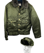 Vintage Horace Tuffy Jac Bomber Jacket Men&#39;s 38R Dark Green Flight Coat ... - $1,104.48 MXN