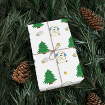 Christmas Polar Bear with Headphones Gift Wrap Paper, Eco-Friendly - $12.00