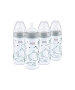 NUK Smooth Flow Anti Colic Air Vent 10 oz Baby Bottle set - Elephant Lot... - $18.80