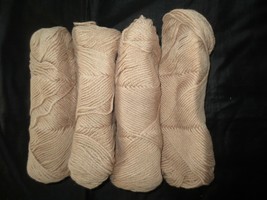 7 Skeins (1.5 Pounds) VIP 100% ACRYLIC 4-Ply YARN - 4 Tan &amp; 3 Brown - £7.86 GBP