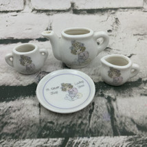 Precious Moments Mini Tea Set Replacement Pieces Plate Teapot Cream Sugar - £15.86 GBP