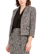 MSRP $139 Bar Iii Tweed Open-Front Jacket Black Size 16 - $69.20 CAD