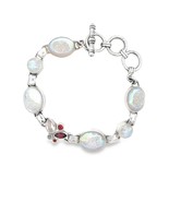 Starborn Druzy Quartz Moonstone Garnet Bracelet (8.0) - $4,986.22 MXN