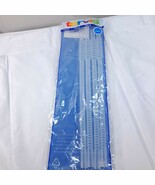 Tervis set 4 drinking straws clear flexible ridges ridged ribbed long - $20.34 CAD