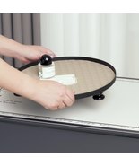 1 pcs Rattan leather metal decorative tray, white  size 30cm - $1,201.69 MXN