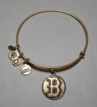 Alex and Ani BOSTON RED SOX CAP LOGO Gold Finish New Charm Bangle Bracelet - £68.81 GBP