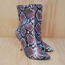 PrettyLittleThing Snake Print Ankle Boots size 8 M - £28.74 GBP