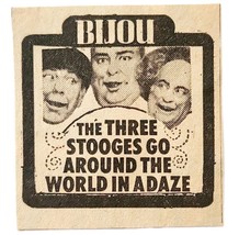 1963 The Three Stooges Bjiou Movie Advertisement Around The World Film F6F - $557.81 MXN