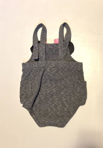 Disney Baby Minnie Mouse Shortall, Gray Marled Pattern - Size 12/18 mo (GUC) Item image 2