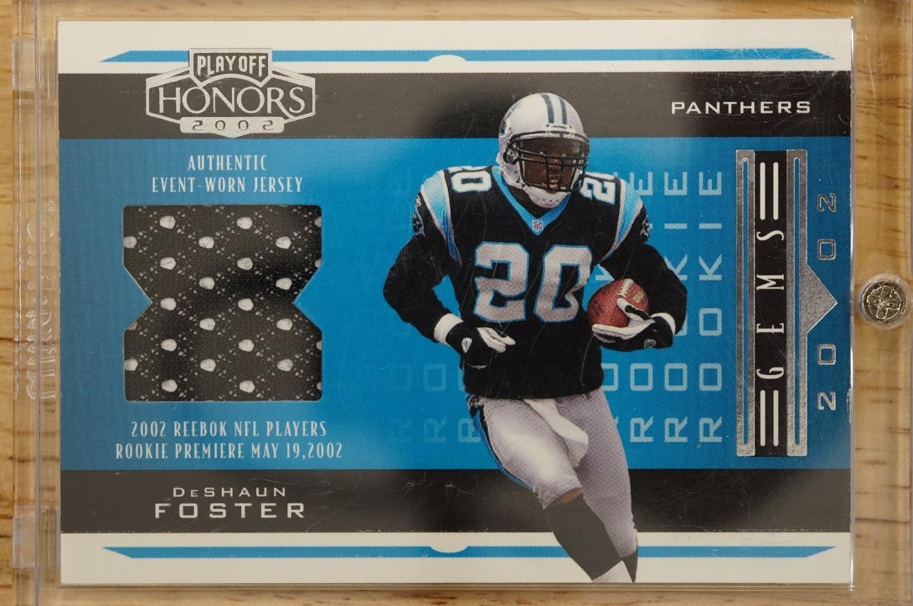 2002 Playoff Honors Hidden Gems 242/650 DeShaun Foster #210 Rookie Relic... - $9.89