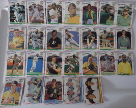 1988 Fleer Oakland Athletics A&#39;s Team Set Of 26 Baseball Cards - $2.50