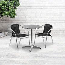 Black Rattan Aluminum Chair TLH-020-BK-GG - £79.76 GBP