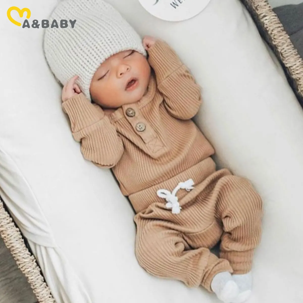 Play Ma&amp;Baby 0-24M Newborn Infant Knit Baby Boy Girl Clothes Set Long Sleeve Aon - £23.17 GBP