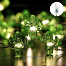 Starryfill Tropical Themed Small Cactus Usb-Plugin String Lights 0.8&quot;(H) 40 LED  - £17.99 GBP