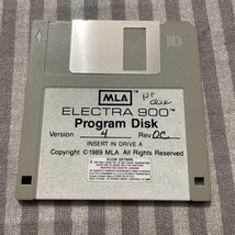 MLA Electra 900 Program Disk Vintage Software Floppy Disk - $10.45