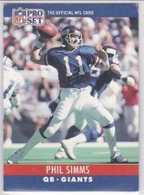 M) 1990 Pro Set Football Trading Card Phil Simms #230 - £1.60 GBP