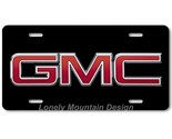 GMC Logo Inspired Art on Black FLAT Aluminum Novelty Auto Car License Ta... - $17.99