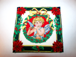 Christmas ANGEL w/FLUTE 6x6&quot; potholders, sewing crafts, tulip paint (sew rm1 - £1.48 GBP