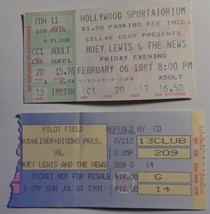 HUEY LEWIS &amp; THE NEWS 1987 Ticket Stub Hollywood Florida + 1991 Pilot Fi... - $8.75