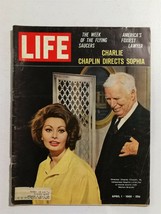 Life Magazine April 1, 1966 - Charlie Chaplin &amp; Sophia Loren - Flying Saucers M - £4.46 GBP
