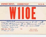 W1IOE Stepney Depot Connecticut QSL Card 1957  - $13.86