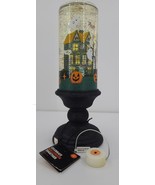 Halloween Party Glitter Globe Lamp LED Light Rotating Ghosts Bats Haunte... - £20.16 GBP