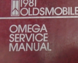 1981 Oldsmobile di Età Omega Servizio Negozio Riparazione Manuale Fabbrica - $9.99