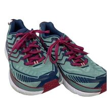 HOKA One Clifton 4Wide Blue Running Shoes 6.5D - $42.74